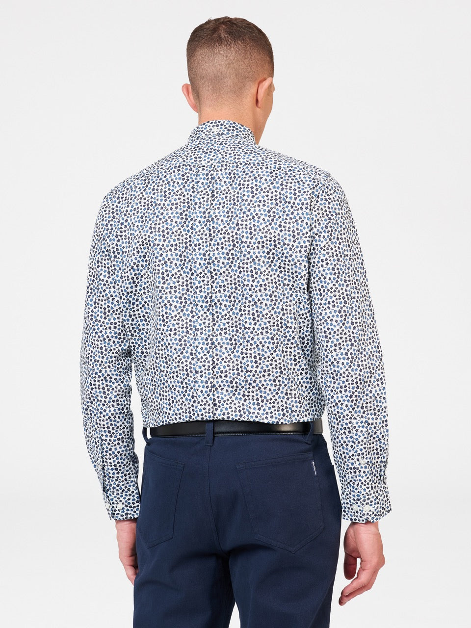 Ben Sherman Ditsy Floral Print Long Sleeve Skjorte Hvide | KTZBJ7036