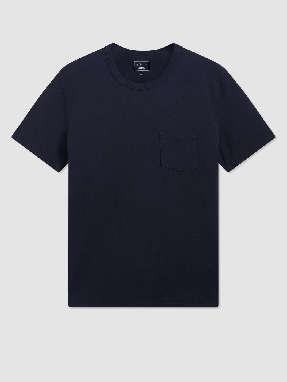 Ben Sherman Garment Dye Beatnik T-Shirt Sort | ADYJO1732