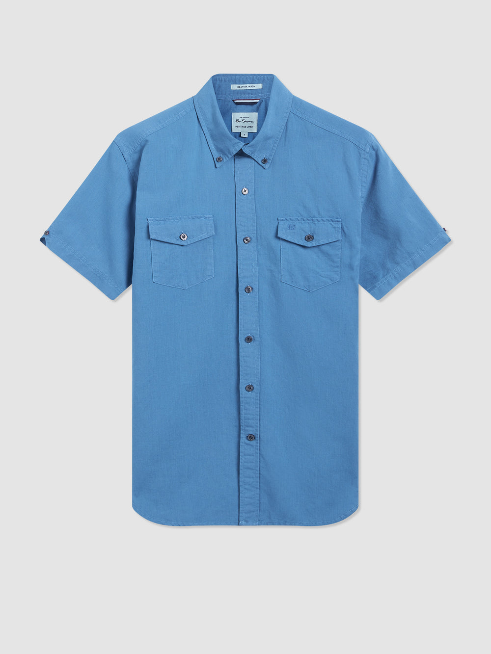 Ben Sherman Garment Dye Linen Skjorte Blå | LRVXU6389