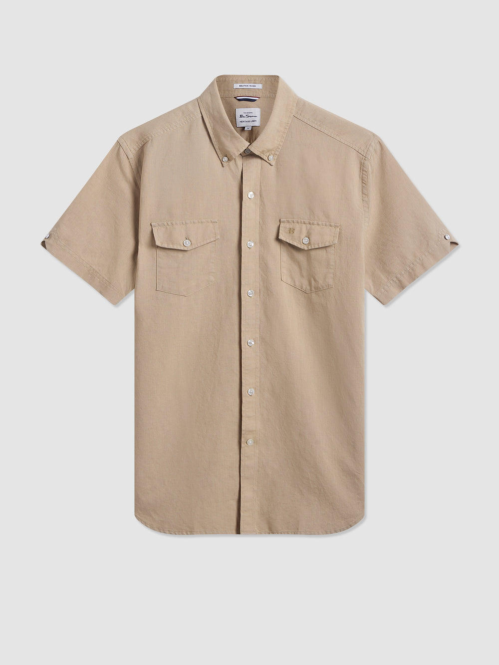 Ben Sherman Garment Dye Linen Skjorte Brune | QXMHI2536