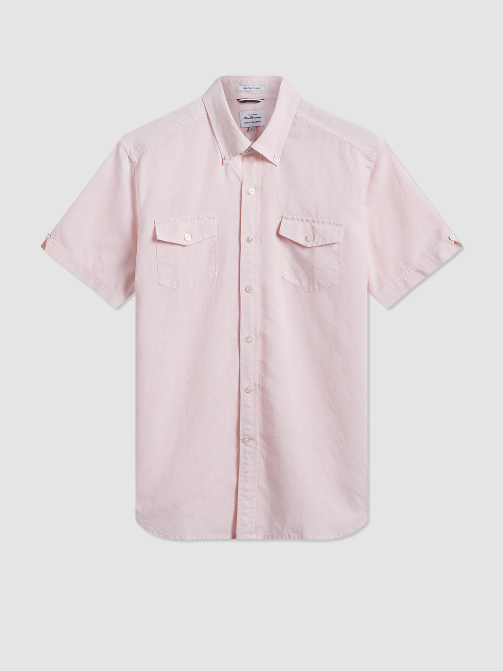 Ben Sherman Garment Dye Linen Skjorte Lyselyserød | KCDQJ6925