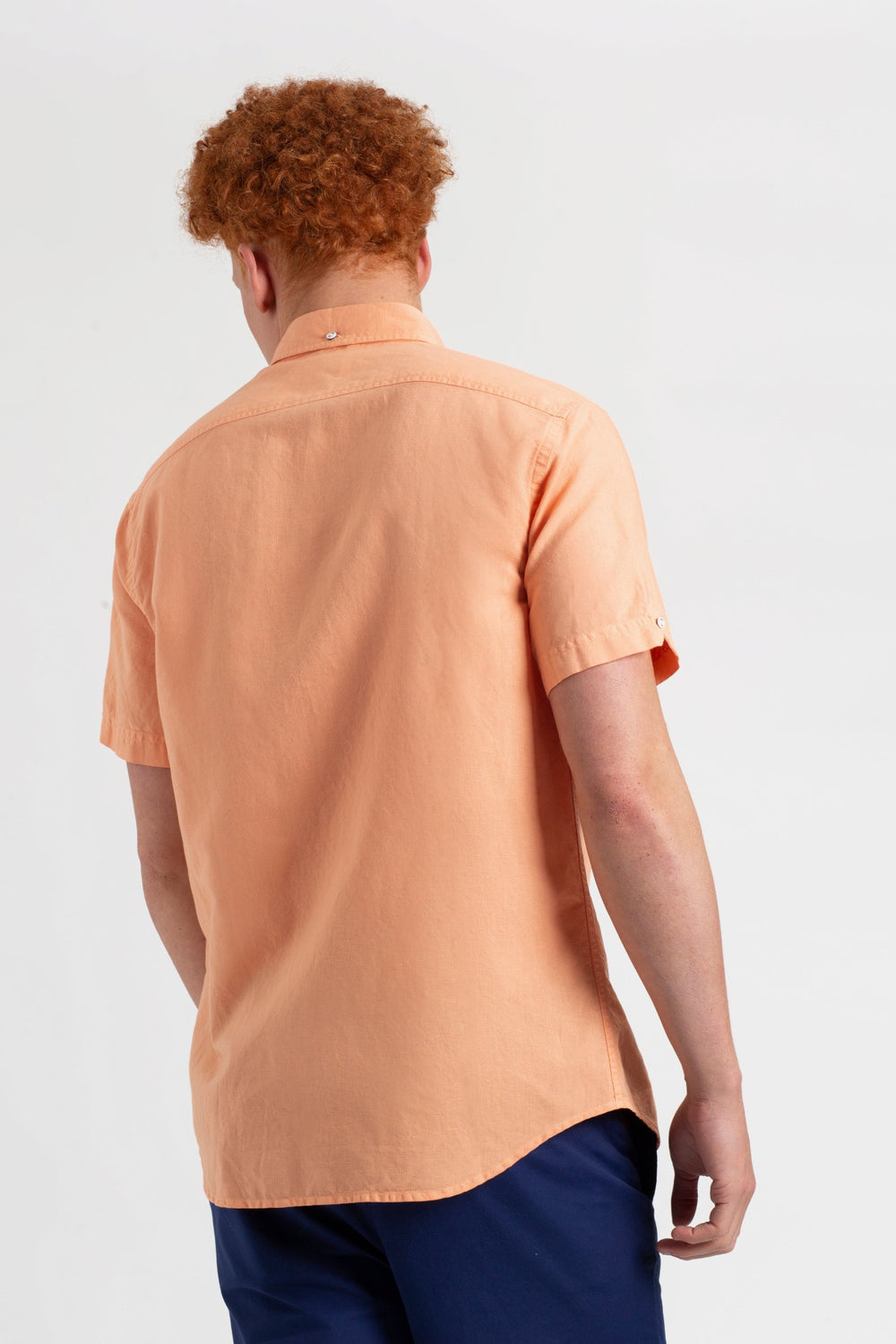 Ben Sherman Garment Dye Linen Skjorte Orange | DVAZL7136