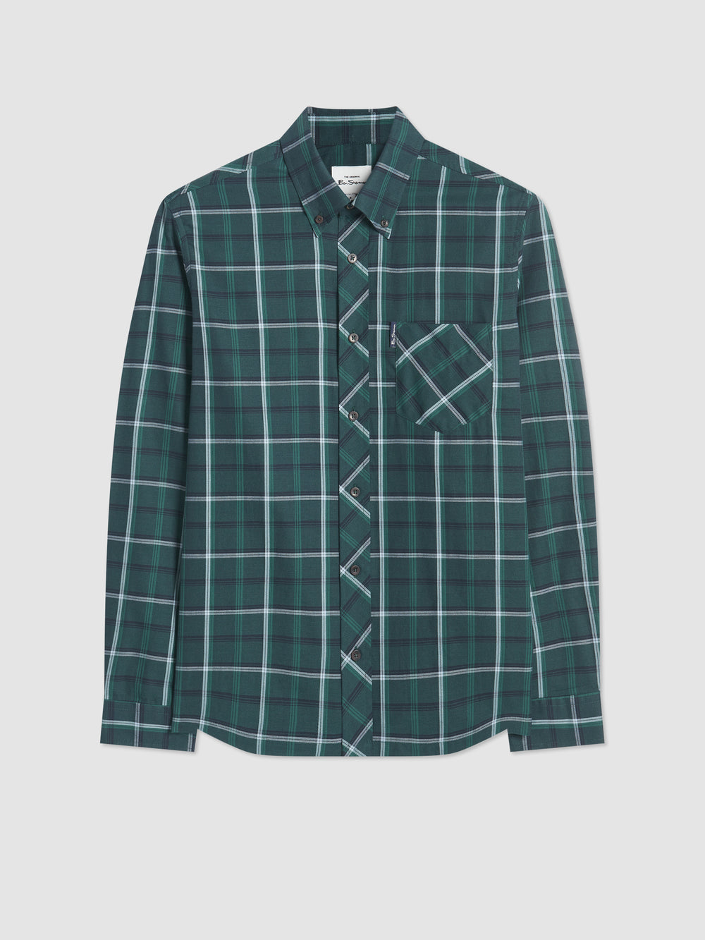 Ben Sherman Grid Check Skjorte Grøn | DKYNH0983