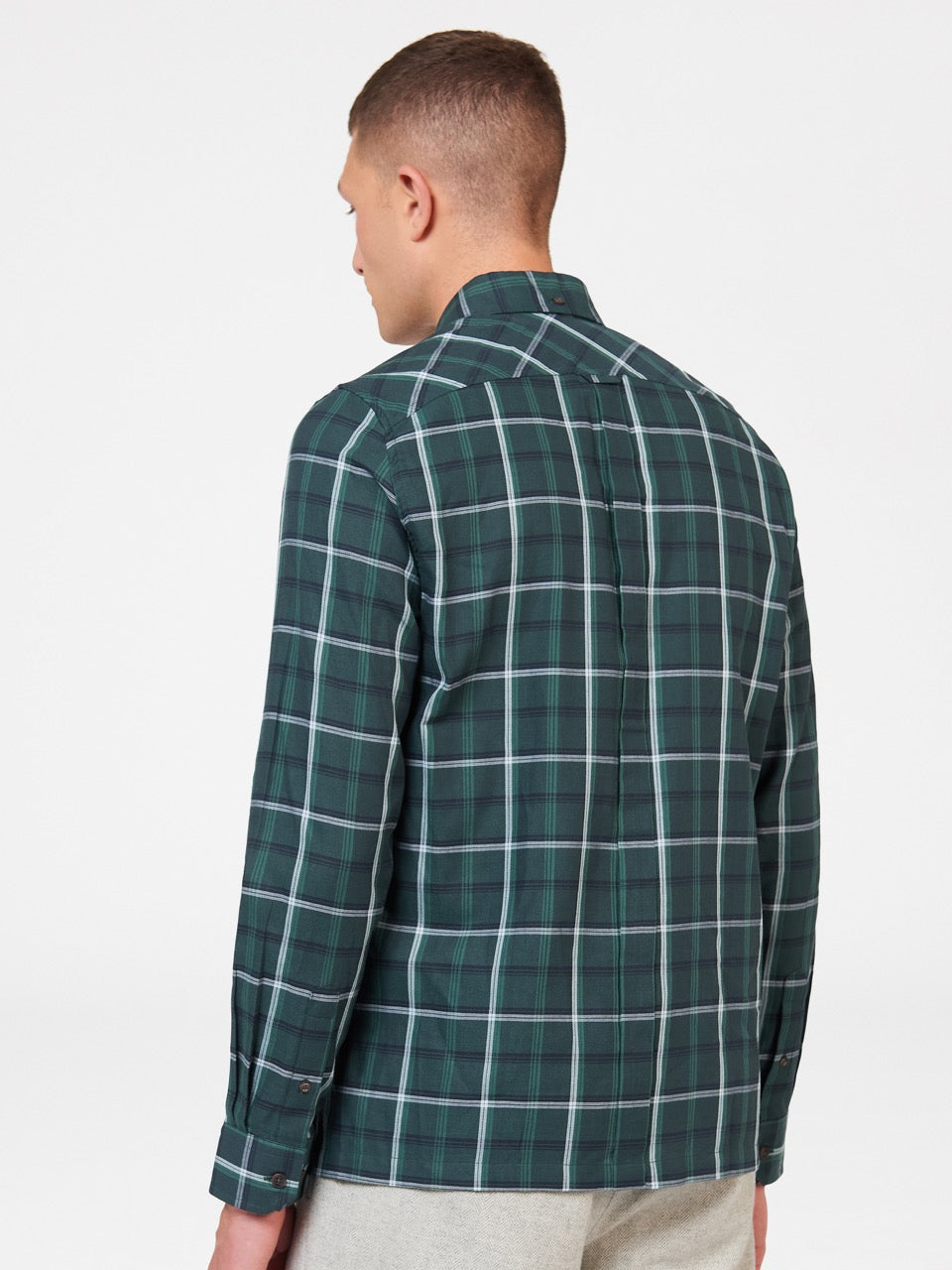 Ben Sherman Grid Check Skjorte Grøn | DKYNH0983