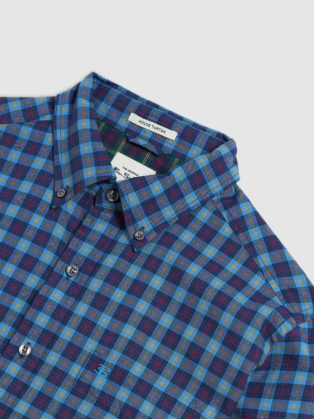 Ben Sherman House Tartan Twill Skjorte Mørkeblå | DSMGL8302