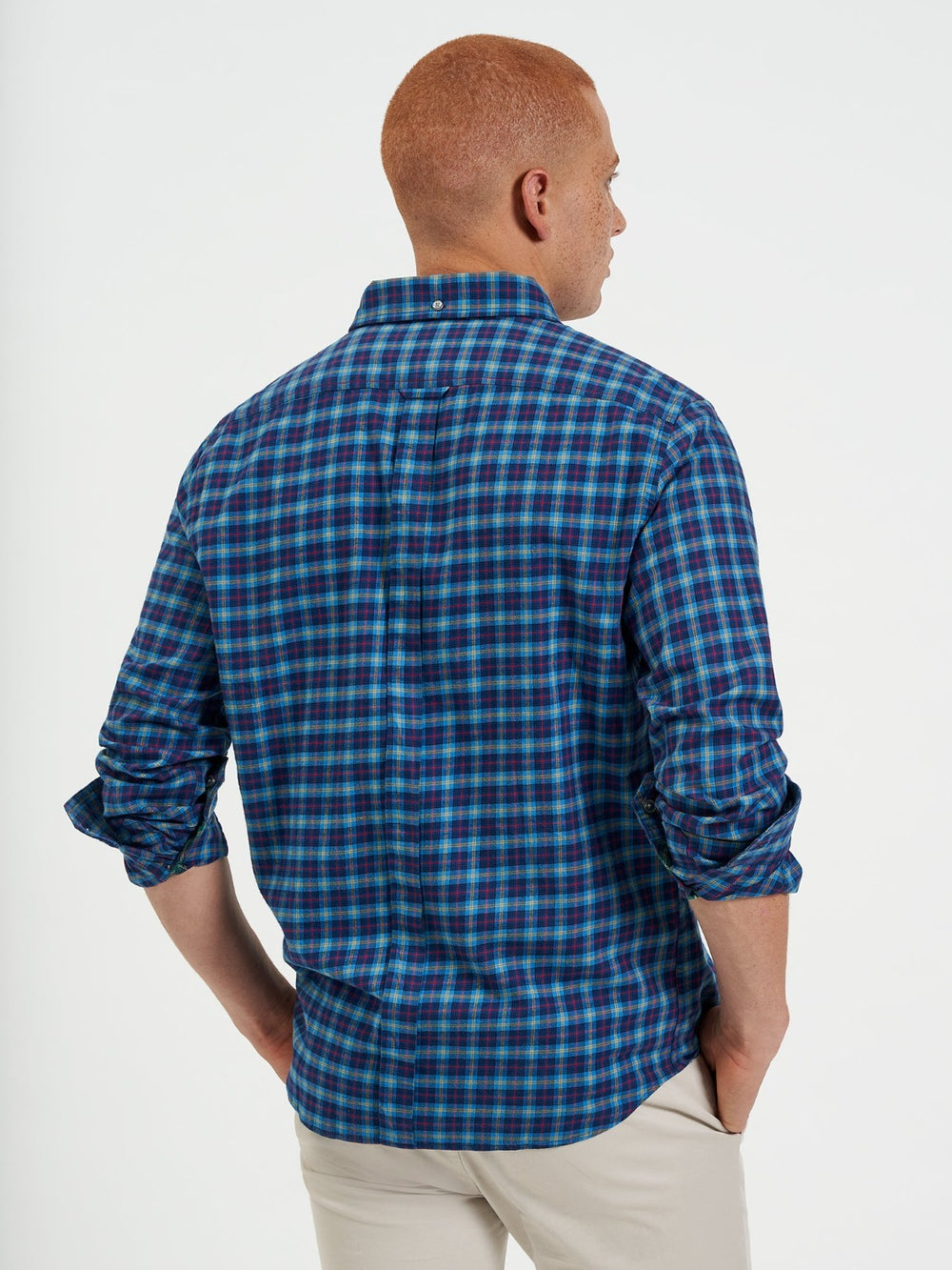 Ben Sherman House Tartan Twill Skjorte Mørkeblå | DSMGL8302