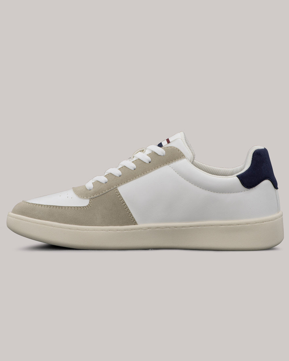 Ben Sherman Hyde Navy Stripe Sneakers Hvide | MIWYZ4125