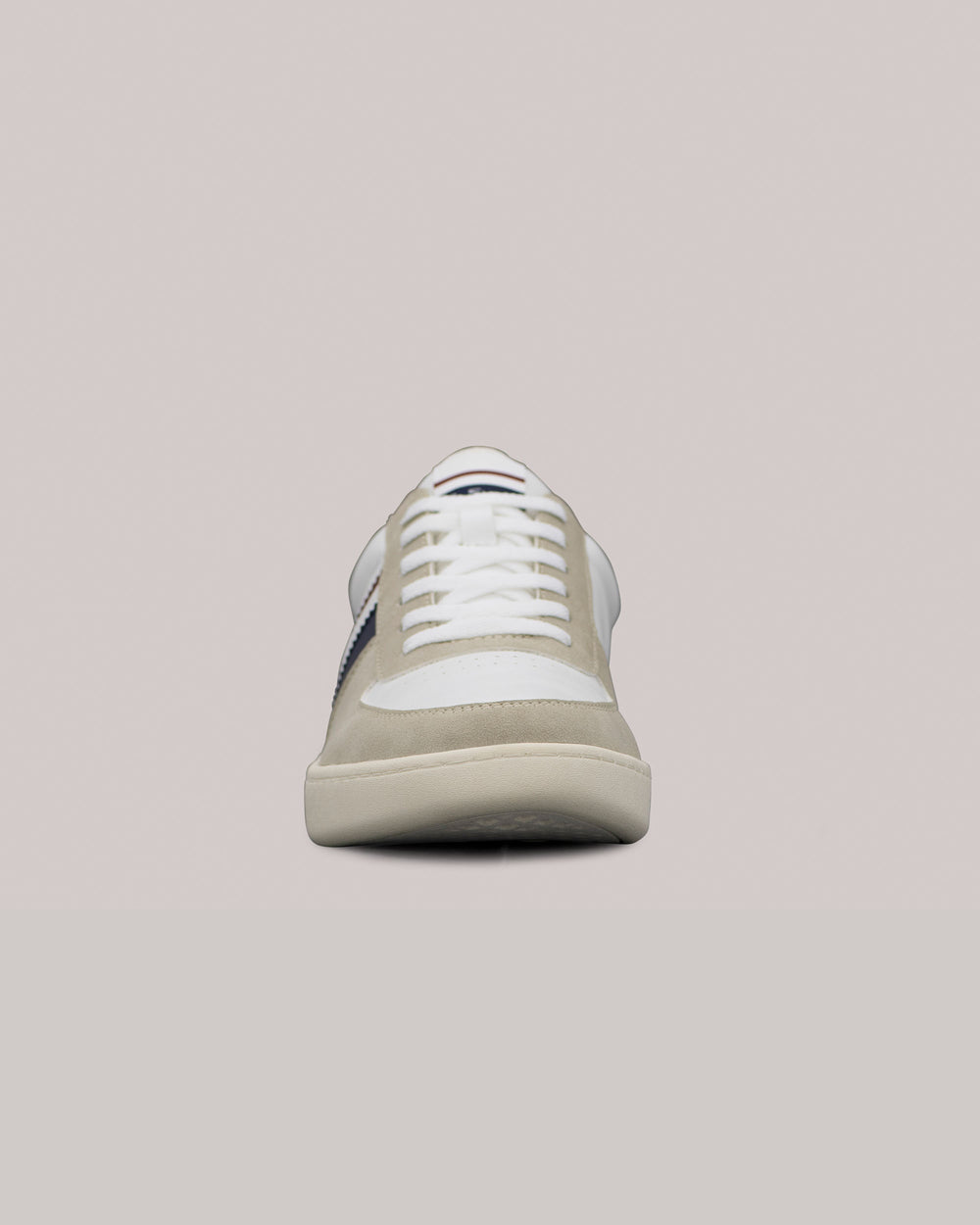 Ben Sherman Hyde Navy Stripe Sneakers Hvide | MIWYZ4125