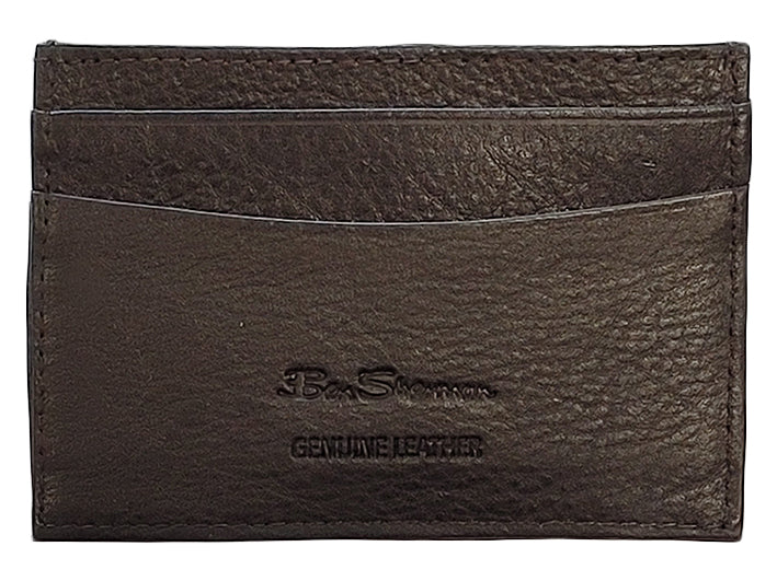 Ben Sherman Koki Leather Card Holder Pung Brune | ABQXT1653