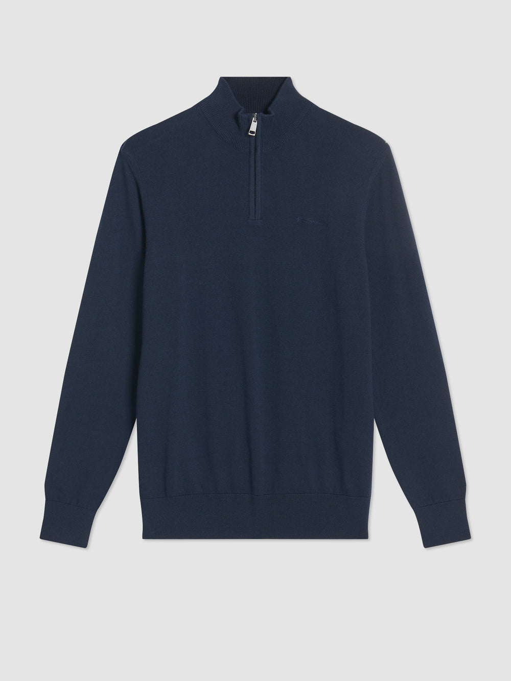 Ben Sherman Merino Half-Zip Strikkevarer Mørkeblå | UPGKE4530