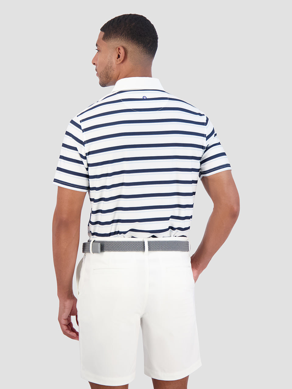 Ben Sherman Mixed Mod Stripes Tech Jersey Sports Fit Poloshirt Blå | ZJHCV4952