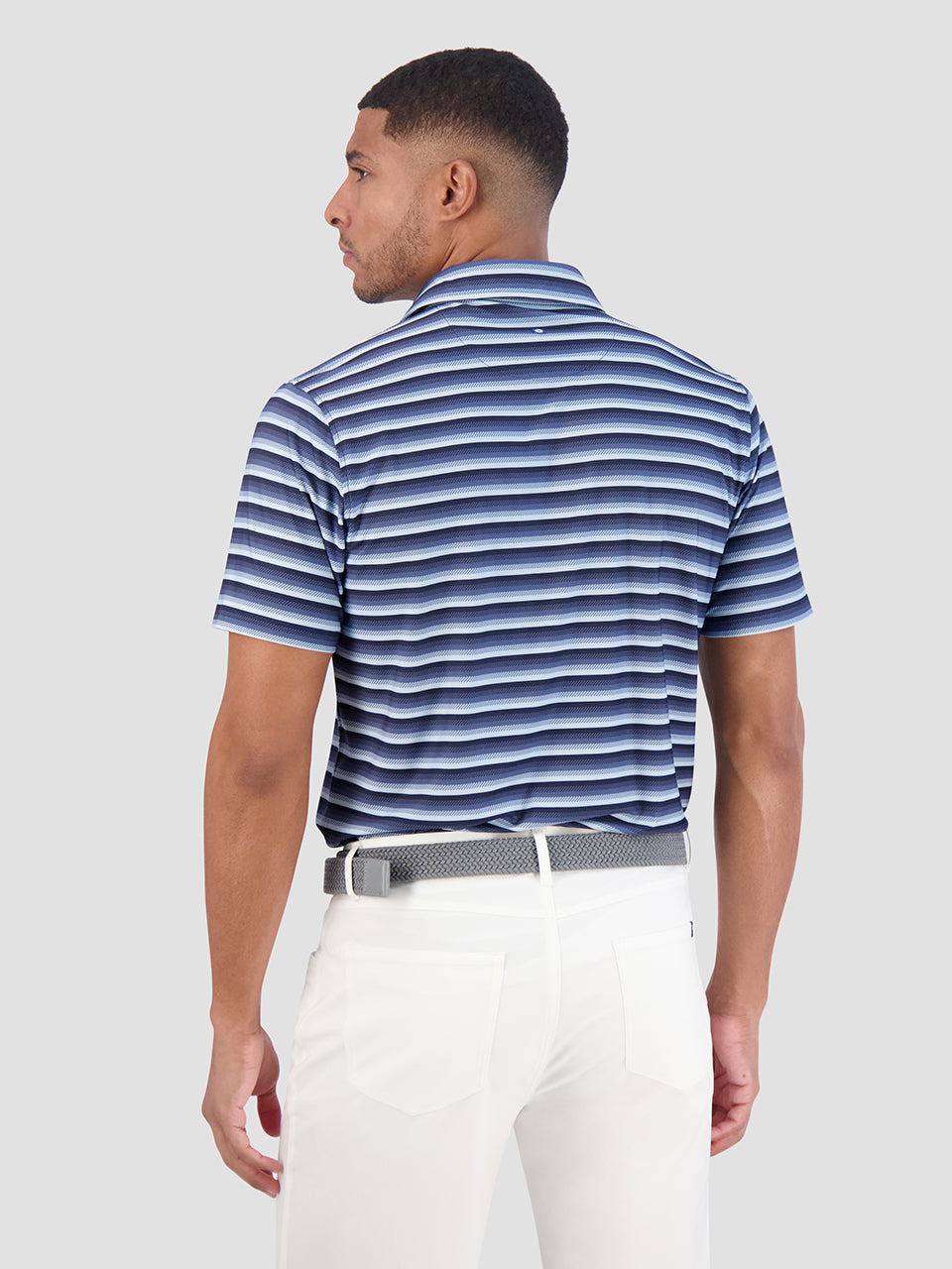 Ben Sherman Multi Stripe Tech Jersey Sports Fit Poloshirt Mørkeblå | AXMDQ1472