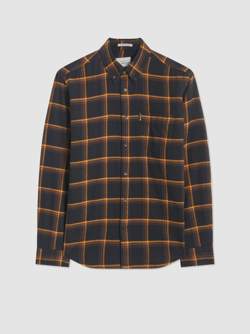 Ben Sherman Oversized Brushed Check Skjorte Sort | KDQPW3708