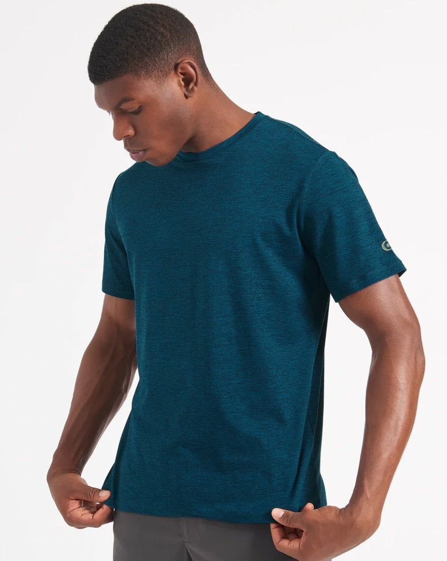 Ben Sherman Performance Stretch Marl Heather T-Shirt Mørkeblå | YRKMV0647