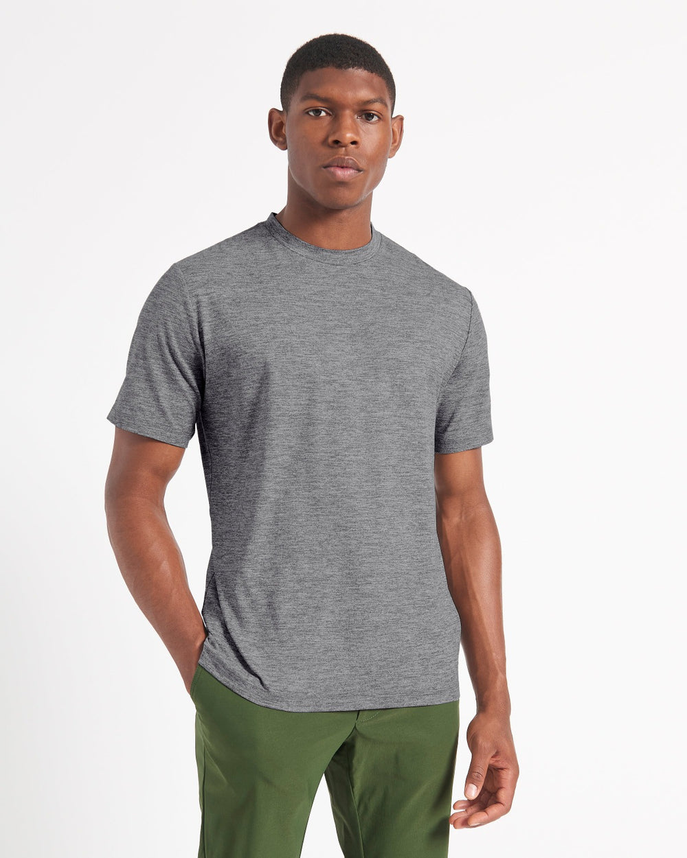 Ben Sherman Performance Stretch Marl T-Shirt Grå | OFIAV6013