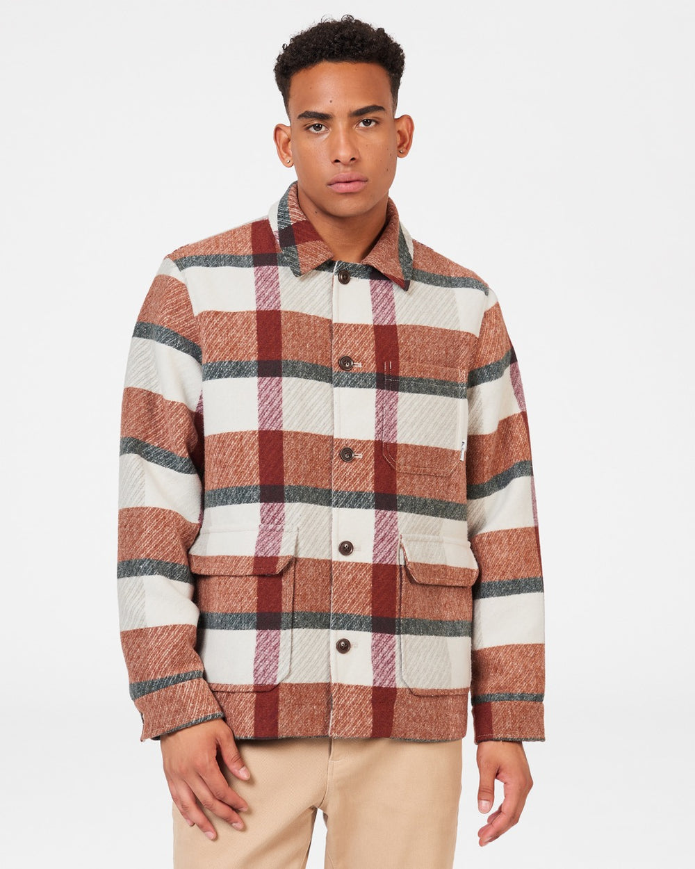 Ben Sherman Plaid Jakker Orange | PIGEM2057