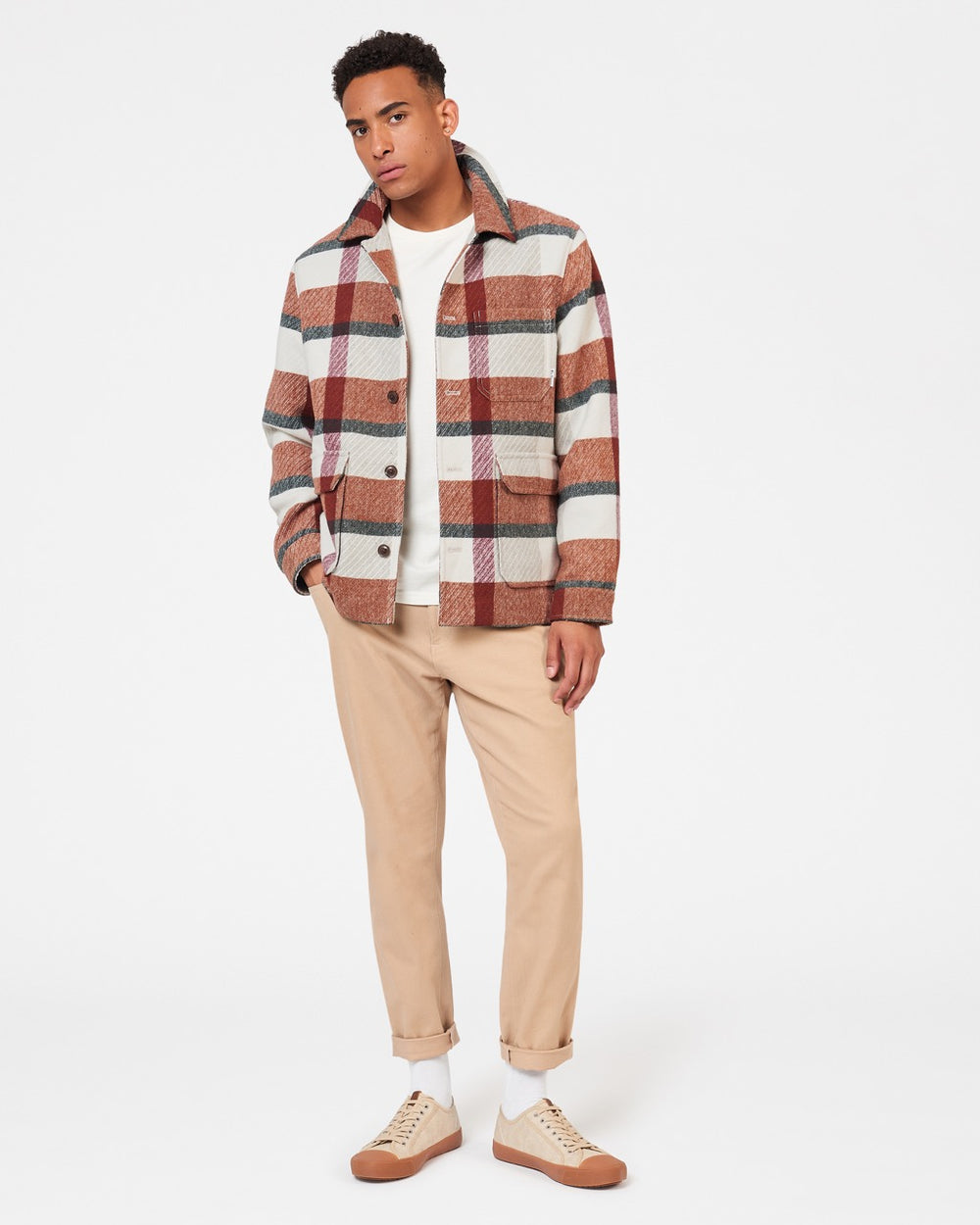 Ben Sherman Plaid Jakker Orange | PIGEM2057