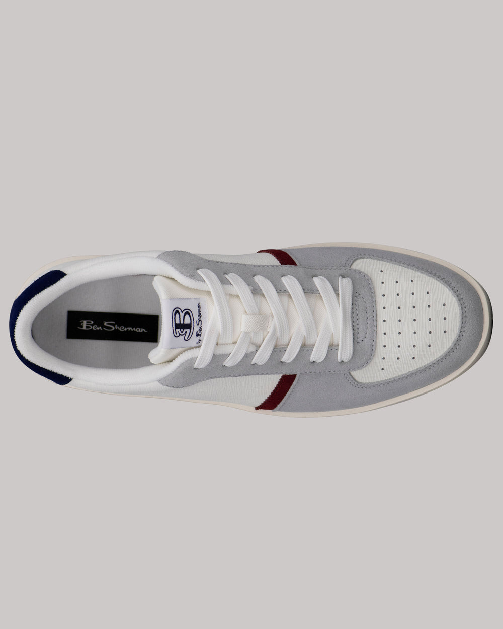 Ben Sherman Richmond Sneakers Hvide Mørkeblå | BMKHT0917