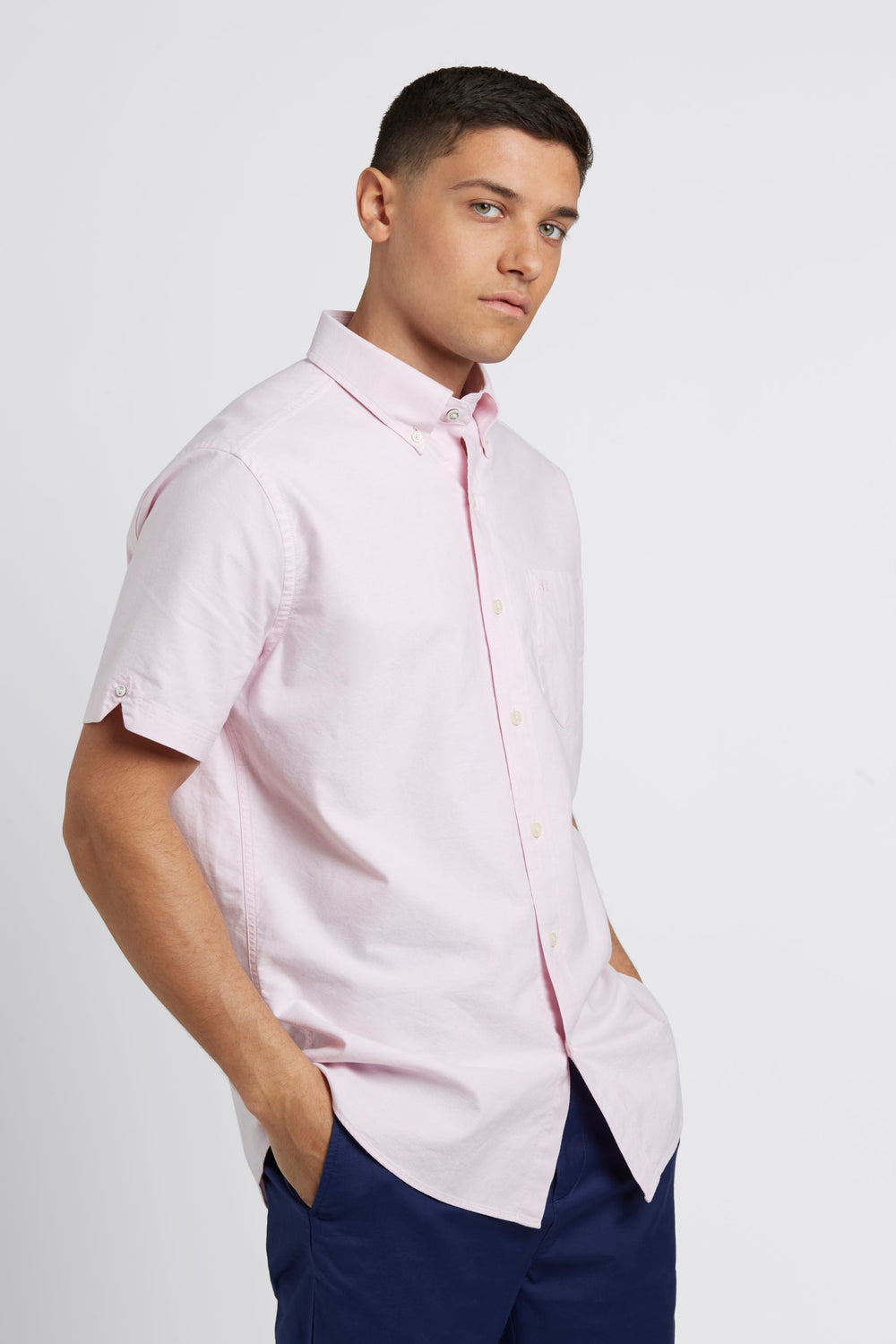 Ben Sherman Short Sleeve Brighton Oxford Organic Skjorte Lyserød | NHCTD4128