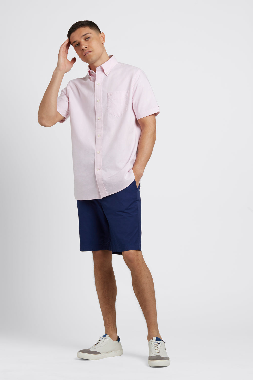 Ben Sherman Short Sleeve Brighton Oxford Organic Skjorte Lyserød | NHCTD4128