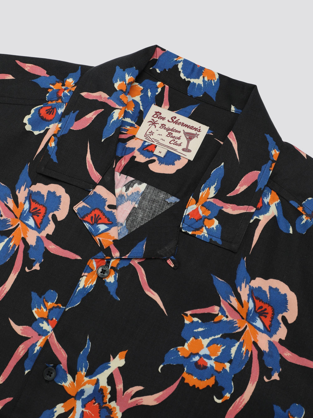 Ben Sherman Signature Botanical Print Skjorte Sort | OSCYM4865