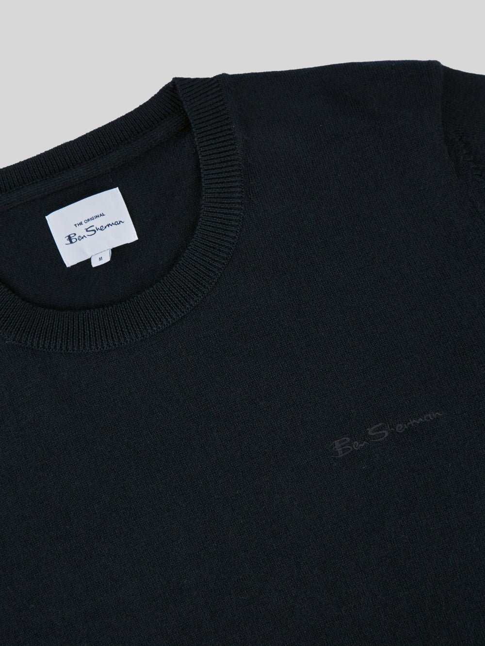 Ben Sherman Signature Crewneck Strikkevarer Sort | HZKWV4872