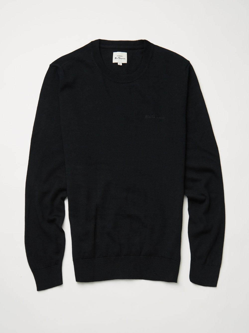 Ben Sherman Signature Crewneck Strikkevarer Sort | HZKWV4872