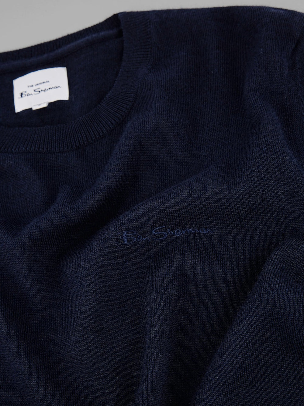 Ben Sherman Signature Crewneck Strikkevarer Mørkeblå | SZDYL8032