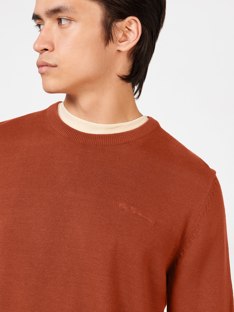 Ben Sherman Signature Crewneck Strikkevarer Orange | DWQJU3702