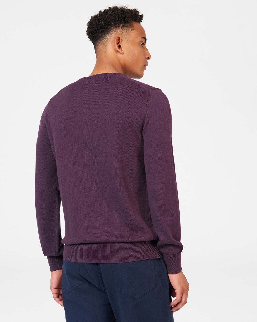 Ben Sherman Signature Crewneck Strikkevarer Lilla | CIAKJ6237