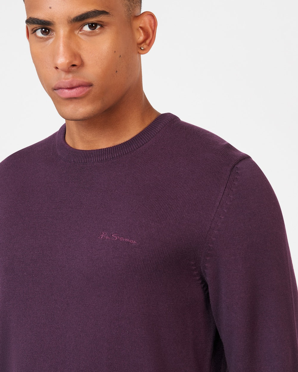 Ben Sherman Signature Crewneck Strikkevarer Lilla | CIAKJ6237