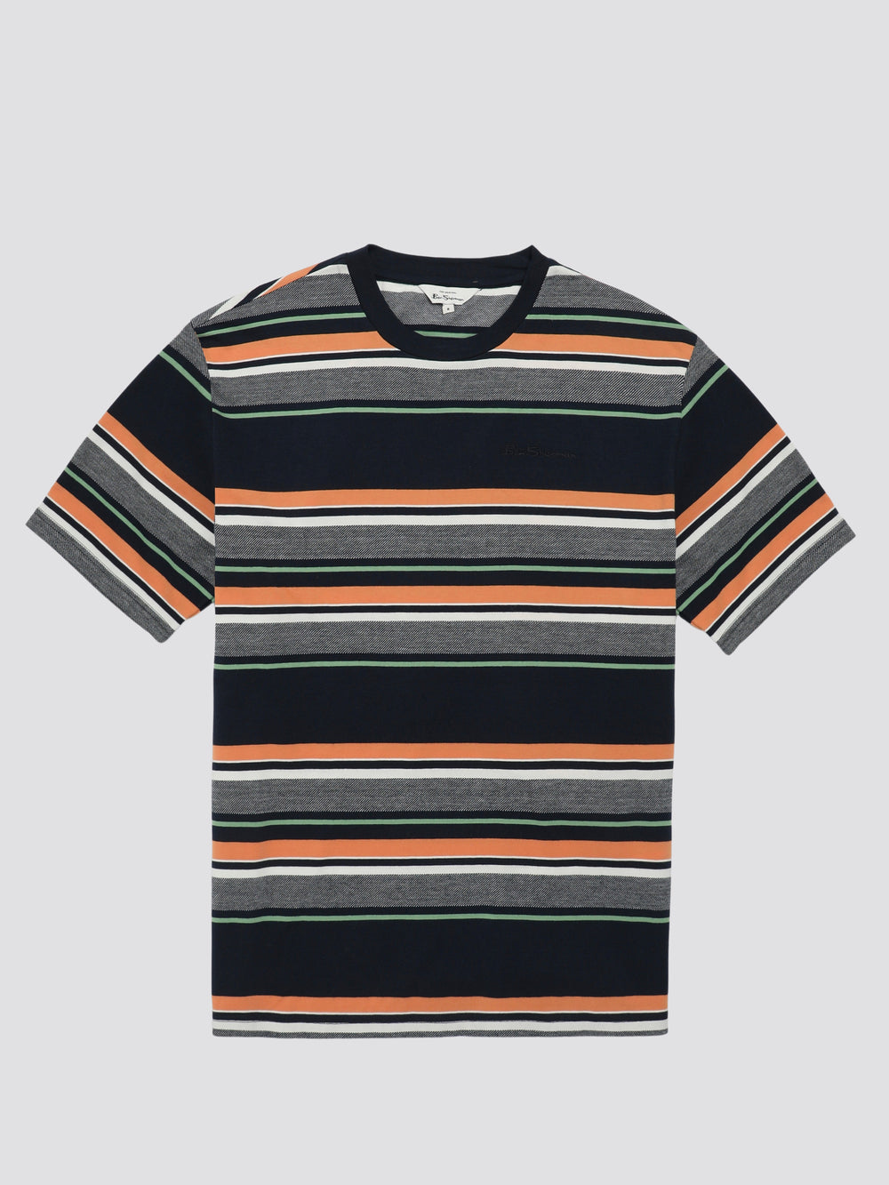 Ben Sherman Signature Engineered Stripe T-Shirt Mørkeblå | OMRCN9264