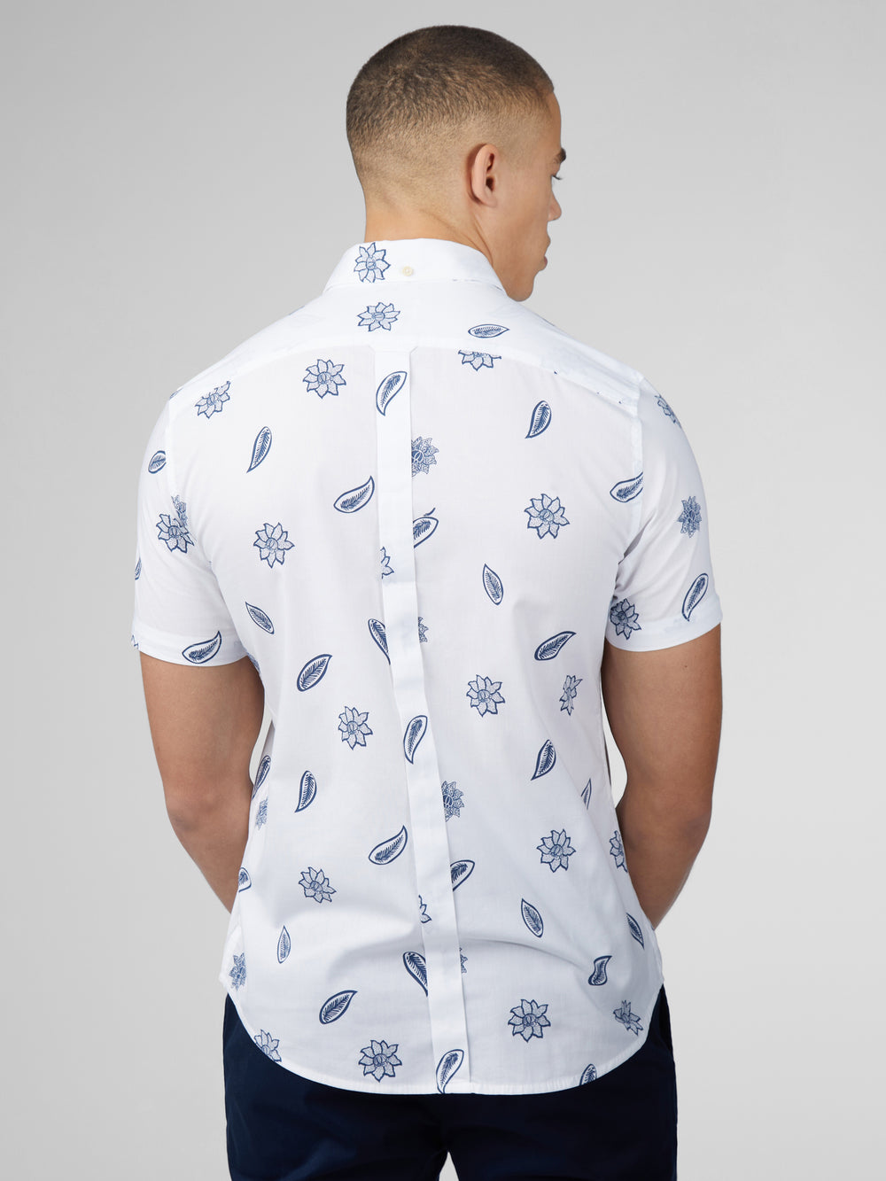 Ben Sherman Signature Floral Skjorte Hvide | STGIM5921