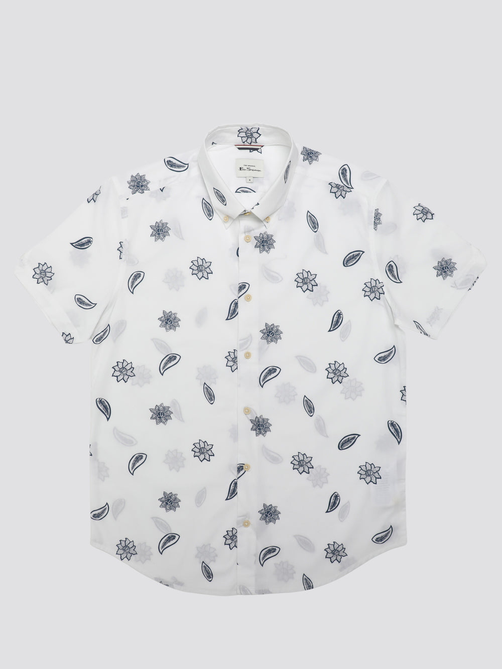 Ben Sherman Signature Floral Skjorte Hvide | STGIM5921