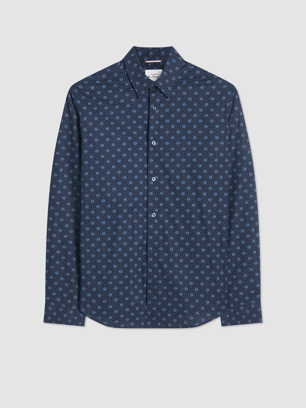 Ben Sherman Signature Geo Skjorte Blå | QGURK4207