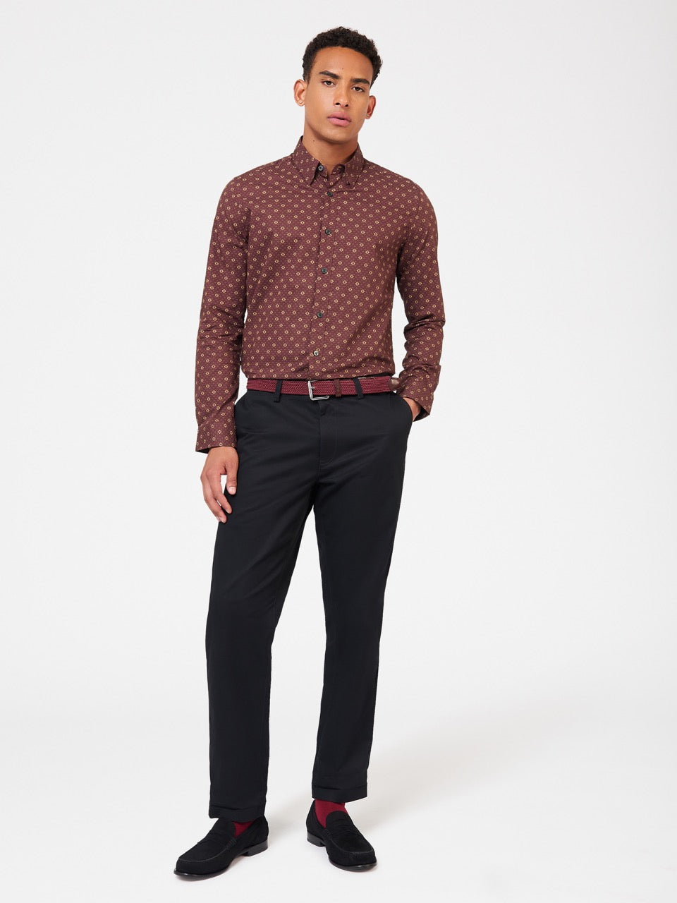 Ben Sherman Signature Geo Skjorte Brune | OEULP3918