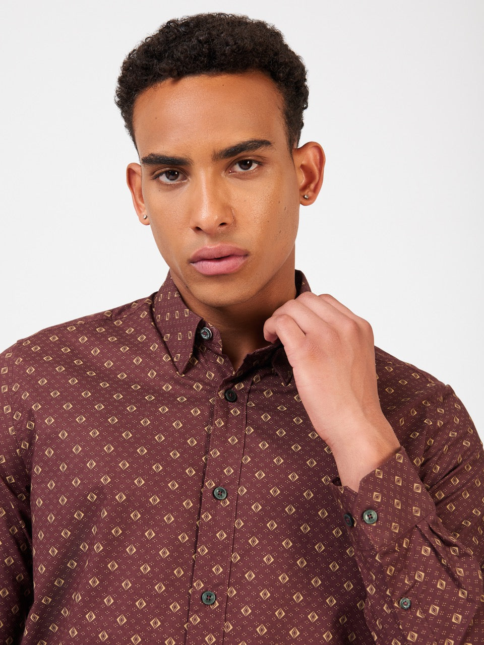 Ben Sherman Signature Geo Skjorte Brune | OEULP3918