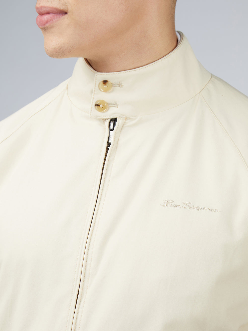 Ben Sherman Signature Harrington Jakker Hvide | JFMOD1590