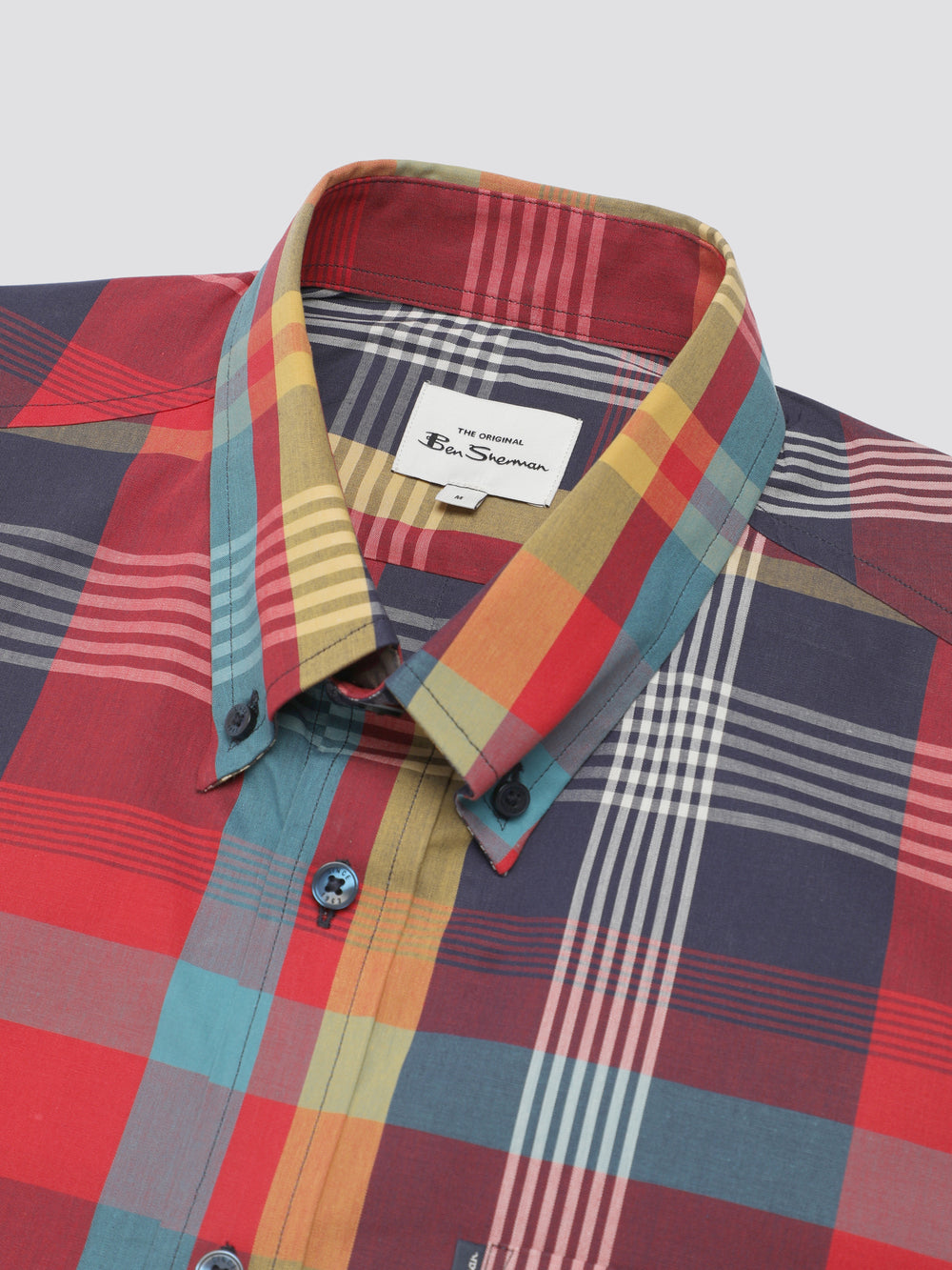 Ben Sherman Signature Large Madras Check Skjorte Rød | QBMCR9834