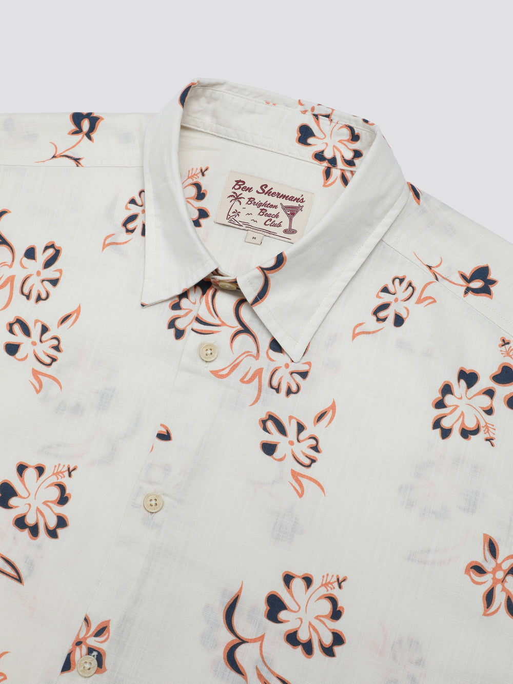 Ben Sherman Signature Linear Floral Skjorte Hvide | MSVKN4931