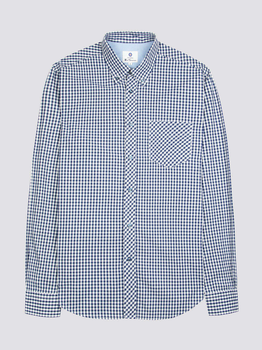 Ben Sherman Signature Long-Sleeve Gingham Skjorte Mørkeblå | LIVNR2345