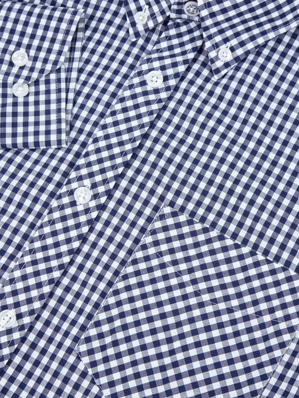 Ben Sherman Signature Long-Sleeve Gingham Skjorte Mørkeblå | LIVNR2345