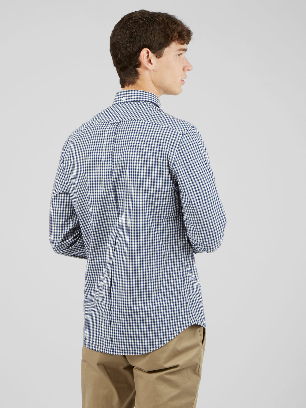 Ben Sherman Signature Long-Sleeve Gingham Skjorte Mørkeblå | LIVNR2345