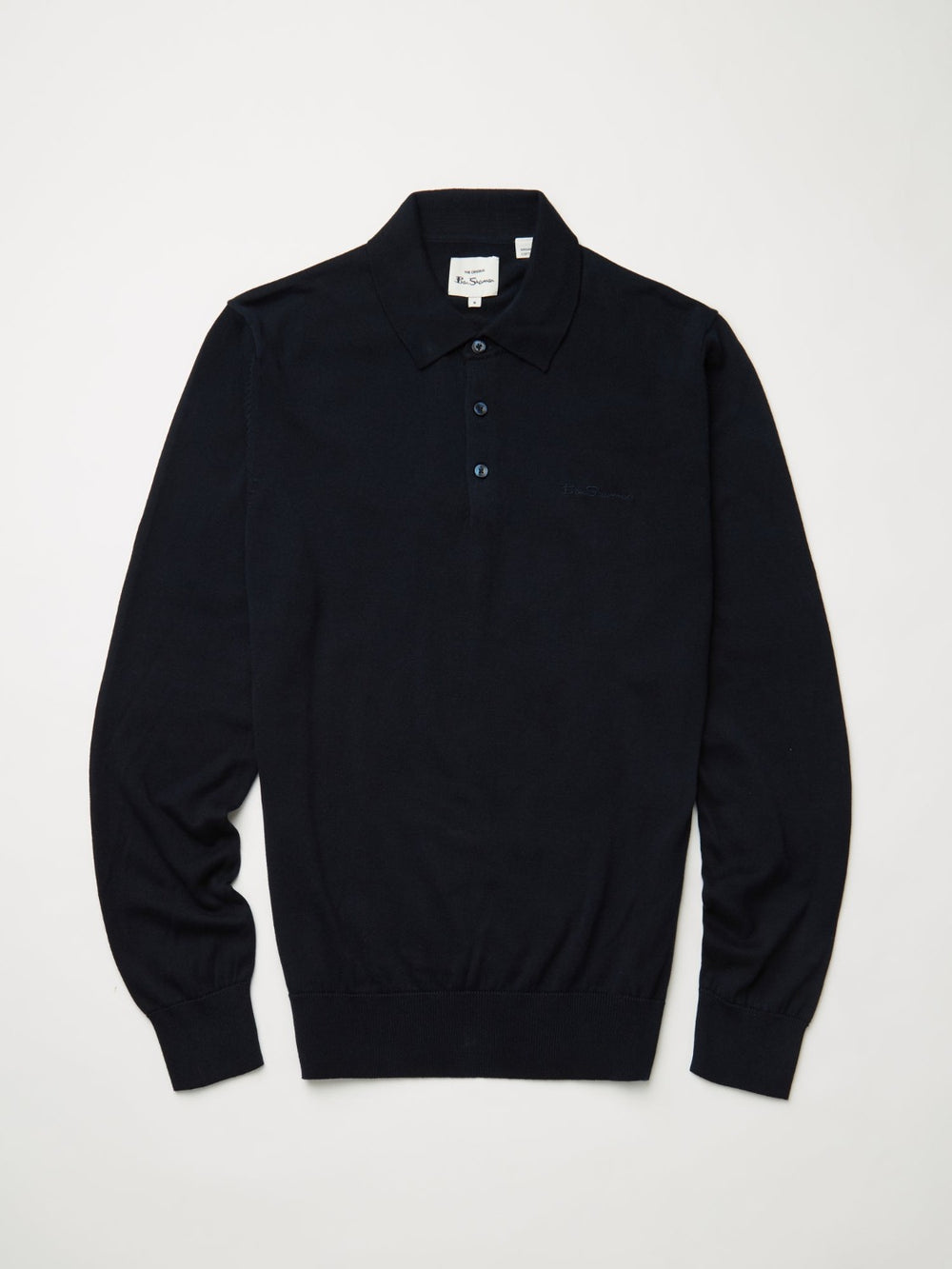 Ben Sherman Signature Long-Sleeve Sweater Med Polo Hals Mørkeblå | DYGWA7846