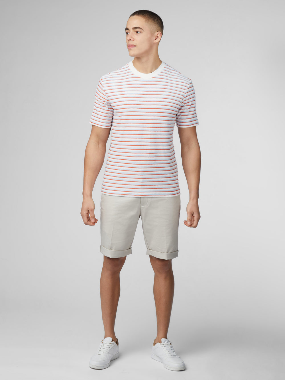 Ben Sherman Signature Loopback Stripe T-Shirt Blå | CLNVU3416