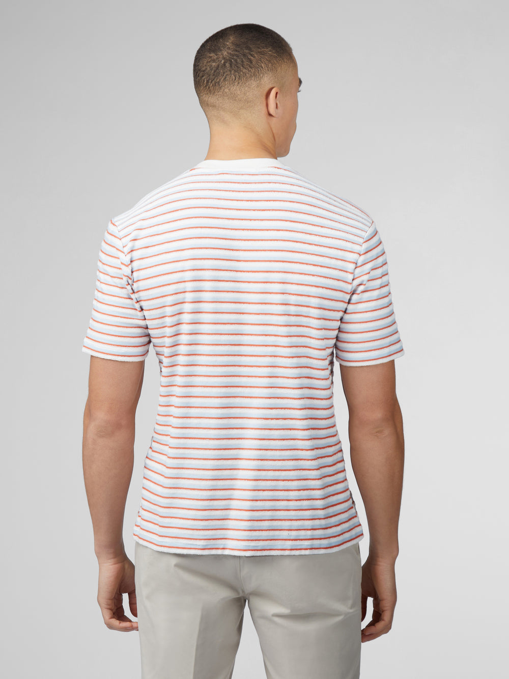 Ben Sherman Signature Loopback Stripe T-Shirt Blå | CLNVU3416