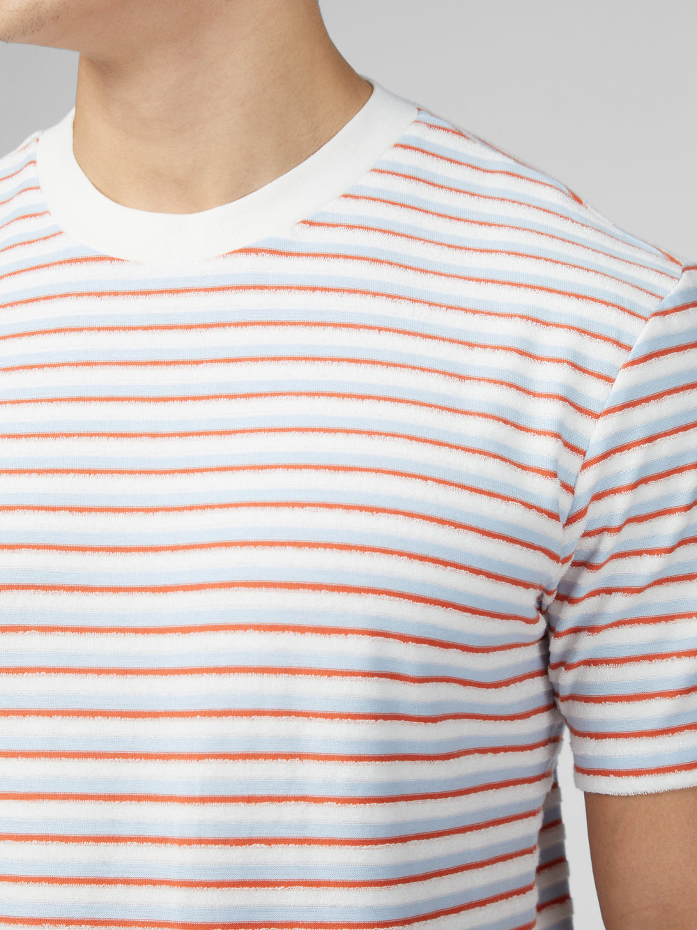 Ben Sherman Signature Loopback Stripe T-Shirt Blå | CLNVU3416