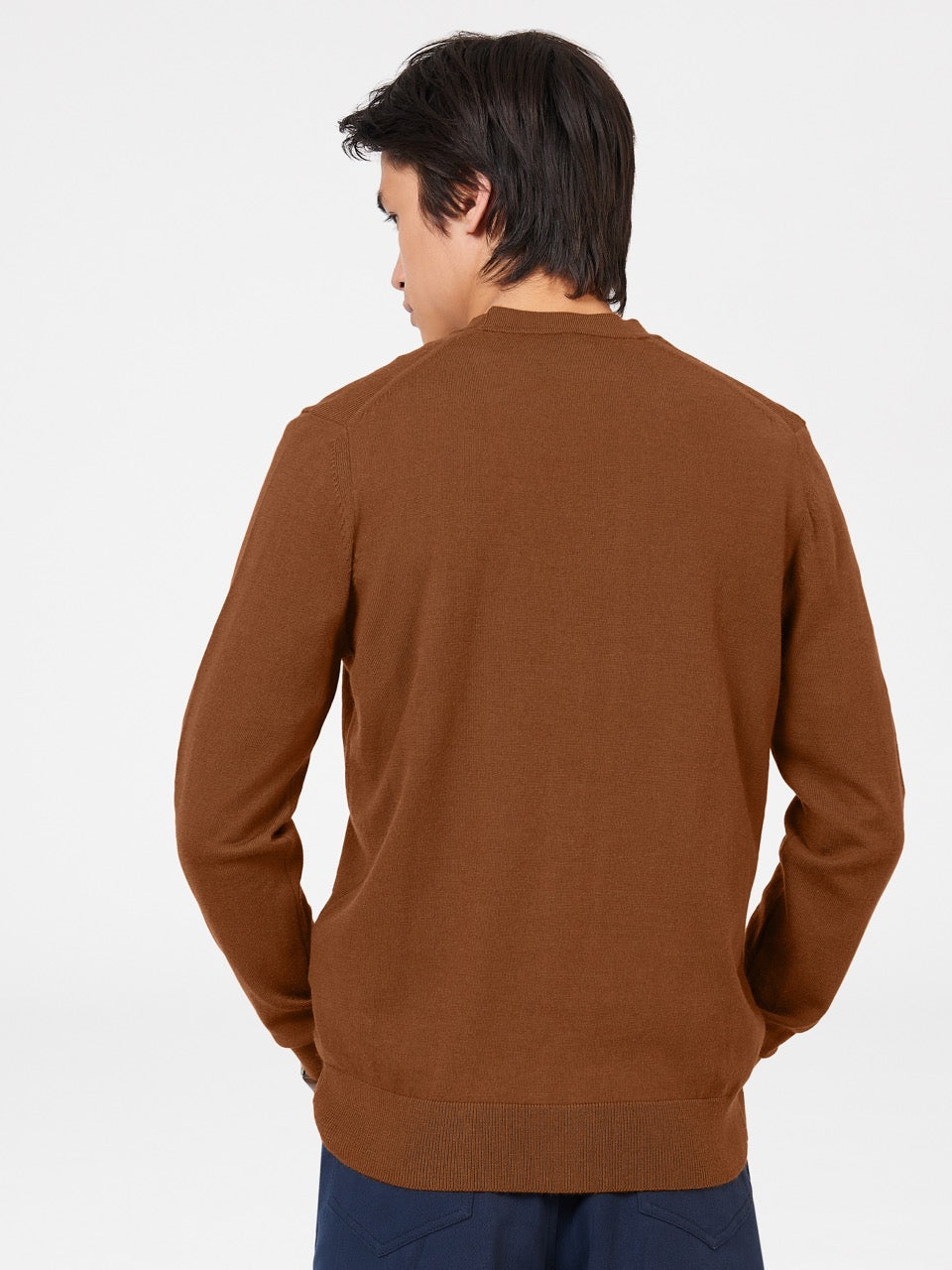 Ben Sherman Signature Merino Cardigan Strikkevarer Brune | ZOJML9328