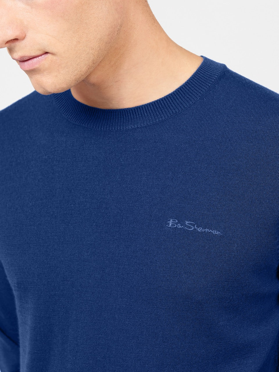 Ben Sherman Signature Merino Crewneck Strikkevarer Blå | BEVCG3845