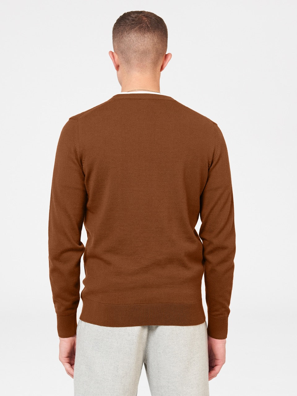 Ben Sherman Signature Merino Crewneck Strikkevarer Brune | SFYUN3546